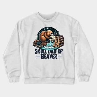 Beaver skull head dam Crewneck Sweatshirt